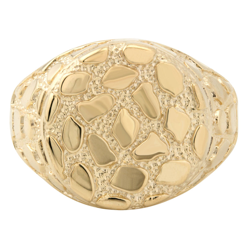 10K Gold Nugget Ring For Men | 3 Grams
