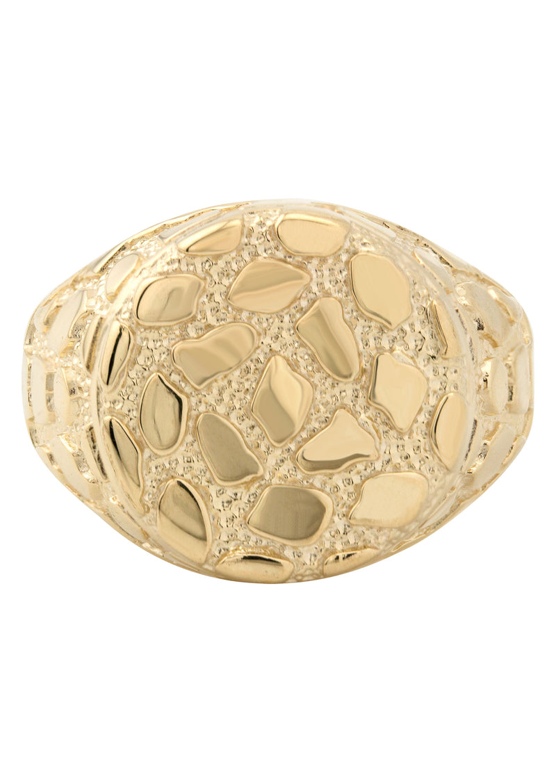 10K Gold Nugget Ring For Men | 3 Grams