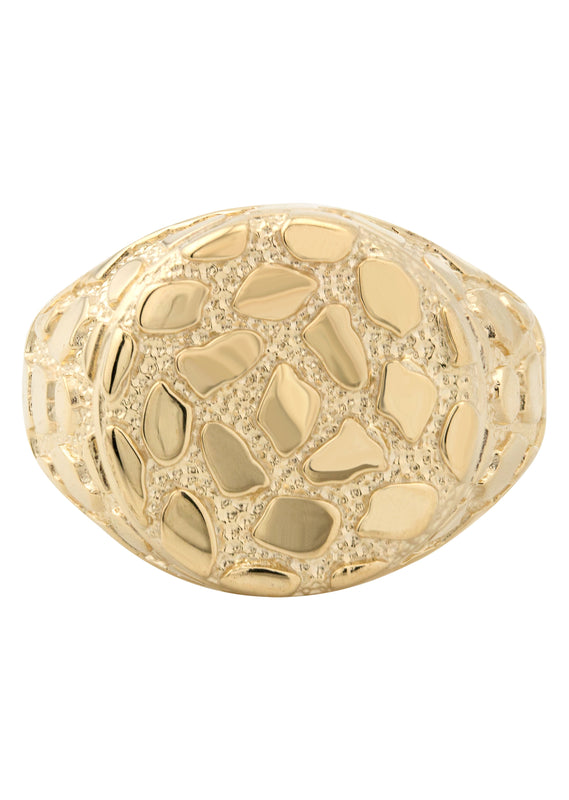 10K Gold Nugget Ring For Men | 3 Grams