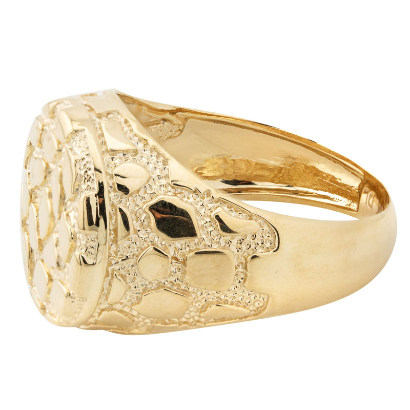 10K Gold Nugget Ring For Men | 3 Grams