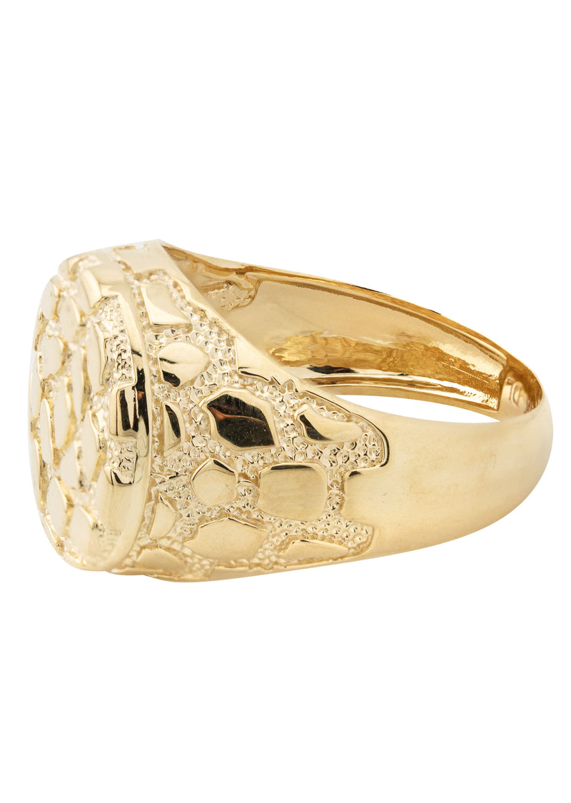 10K Gold Nugget Ring For Men | 3 Grams