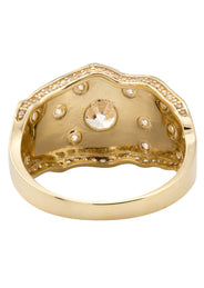 10K Gold Cz Nugget Ring For Men | 4.4 Grams