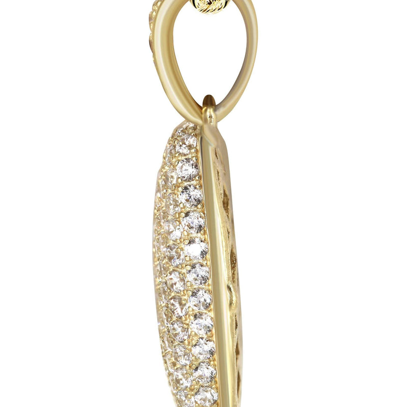 10K Yellow Gold Bubble Letter "O" CZ Necklace | Appx. 13.5 Grams
