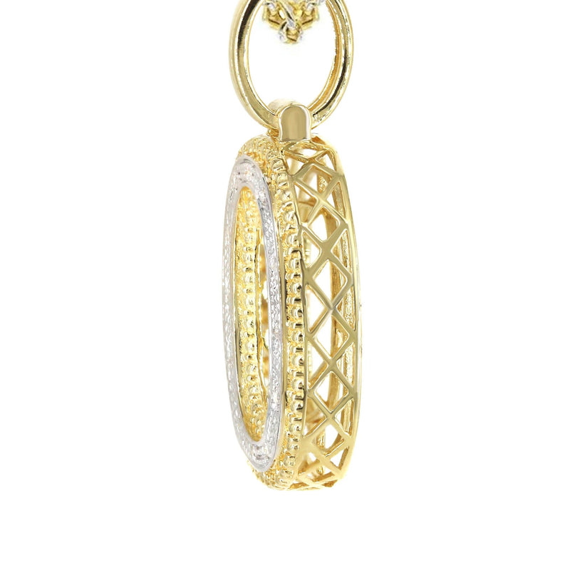 Diamond 10K Yellow Gold Letter "O" Necklace | Appx. 13.8 Grams