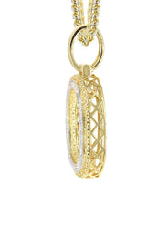 Diamond 10K Yellow Gold Letter "O" Necklace | Appx. 13.8 Grams