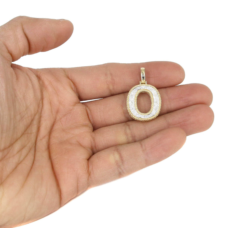 Diamond 10K Yellow Gold Letter "O" Necklace | Appx. 13.8 Grams