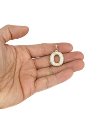 Diamond 10K Yellow Gold Letter "O" Necklace | Appx. 13.8 Grams