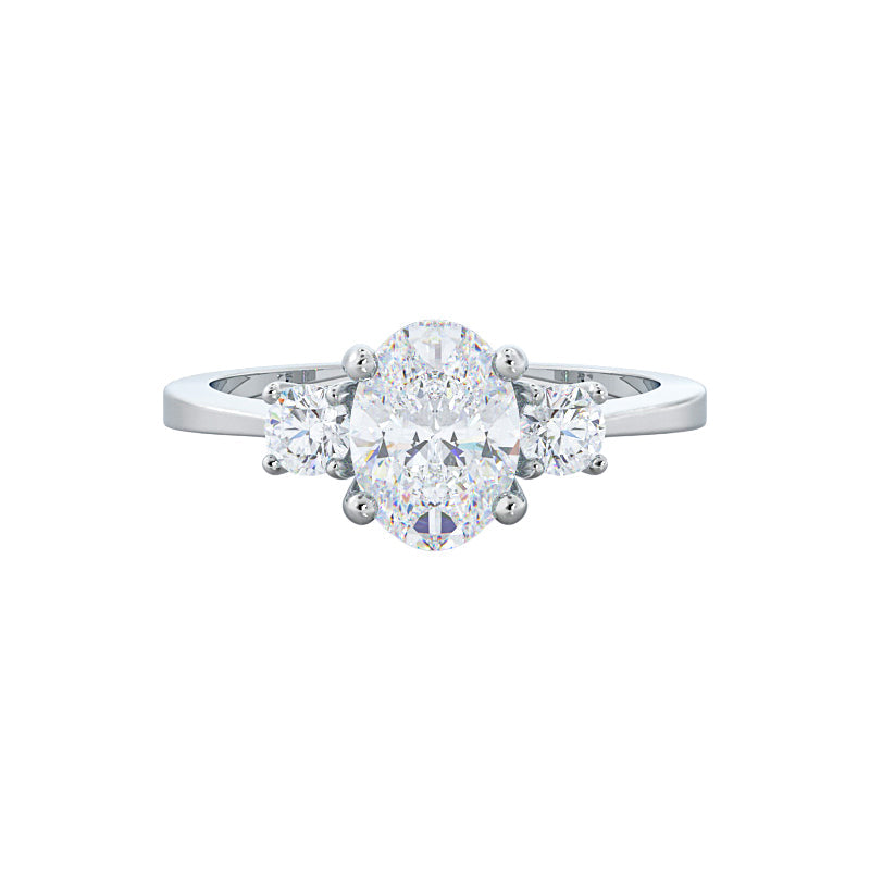 Olivia 2ct Oval engagement ring setting