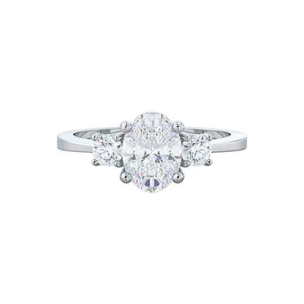 Olivia Oval — White Gold, front