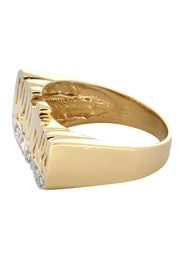 14K Diamond Two Tone Gold Name Ring | Appx. 4.8 Grams