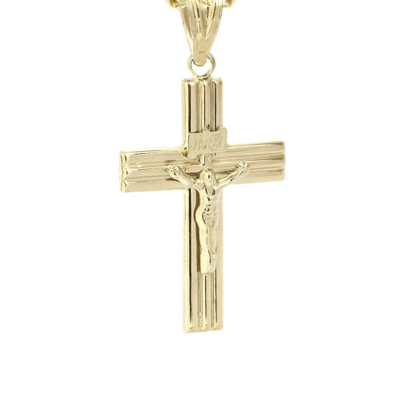 10K Gold Crucifix / Cross  Necklace For Men | 5.67 Grams