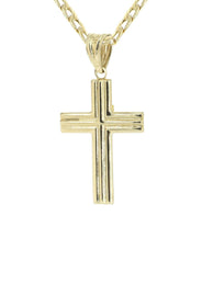 10K Gold Crucifix / Cross  Necklace For Men | 5.67 Grams