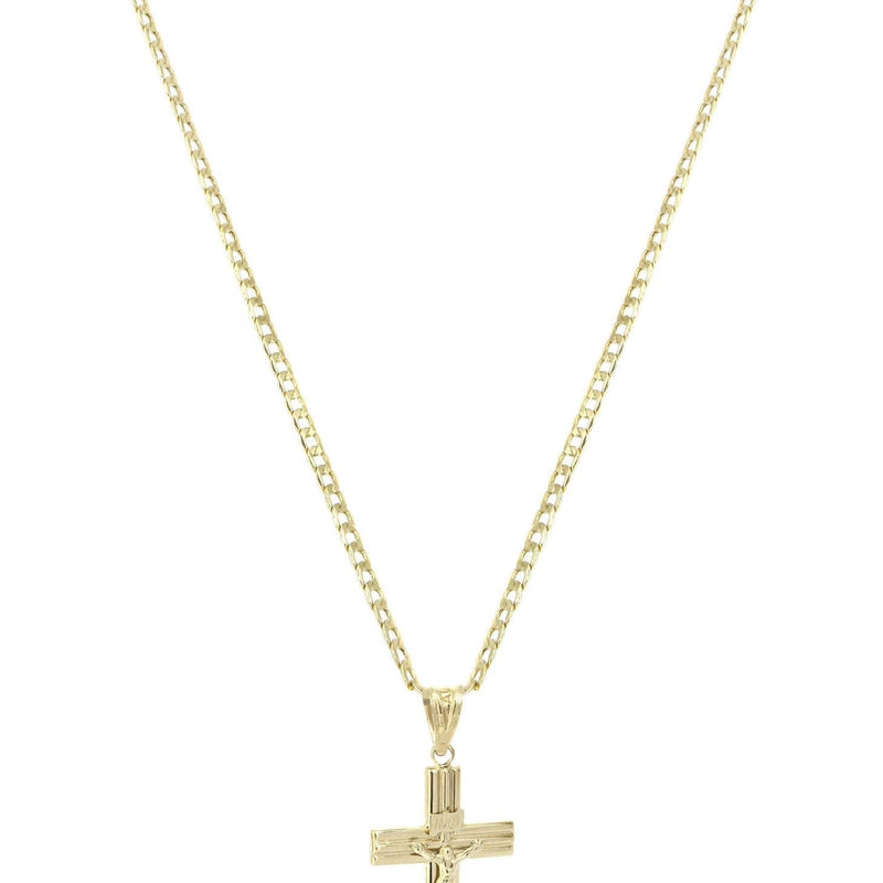 10K Gold Crucifix / Cross  Necklace For Men | 5.67 Grams