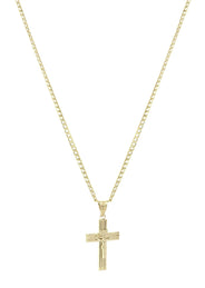 10K Gold Crucifix / Cross  Necklace For Men | 5.67 Grams