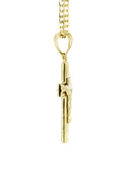 10K Gold Crucifix / Cross  Necklace For Men | 5.67 Grams