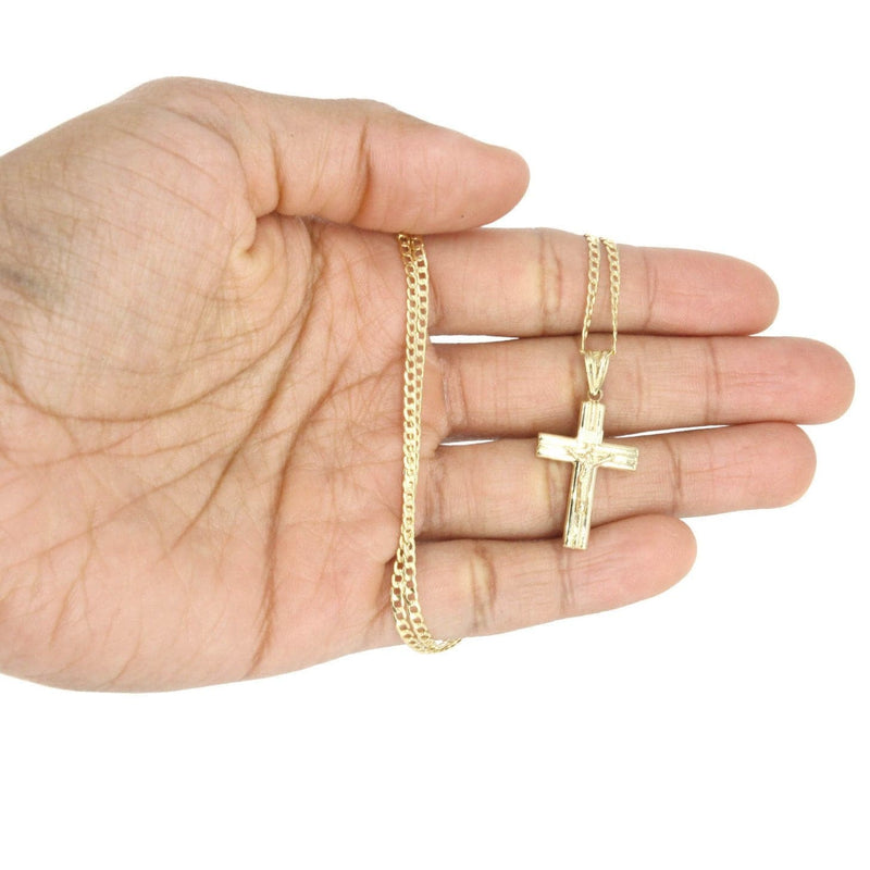 10K Gold Crucifix / Cross  Necklace For Men | 5.67 Grams