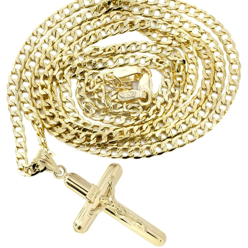 10K Gold Crucifix / Cross  Necklace For Men | 6.11 Grams
