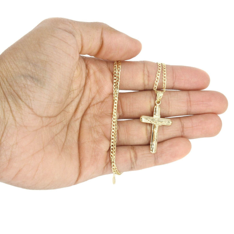10K Gold Crucifix / Cross  Necklace For Men | 6.11 Grams