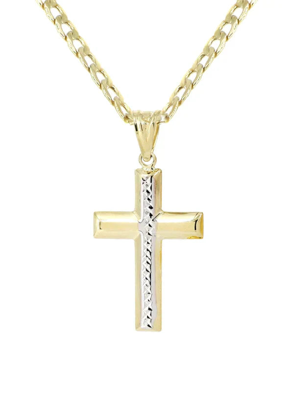 10K Gold Cross Necklace For Men | 3.58 Grams