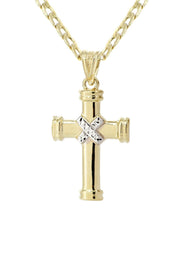10K Gold Cross  Necklace For Men | 6.12 Grams