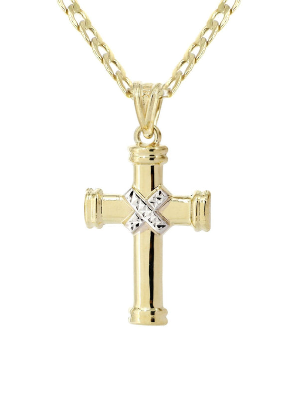 10K Gold Cross  Necklace For Men | 6.12 Grams