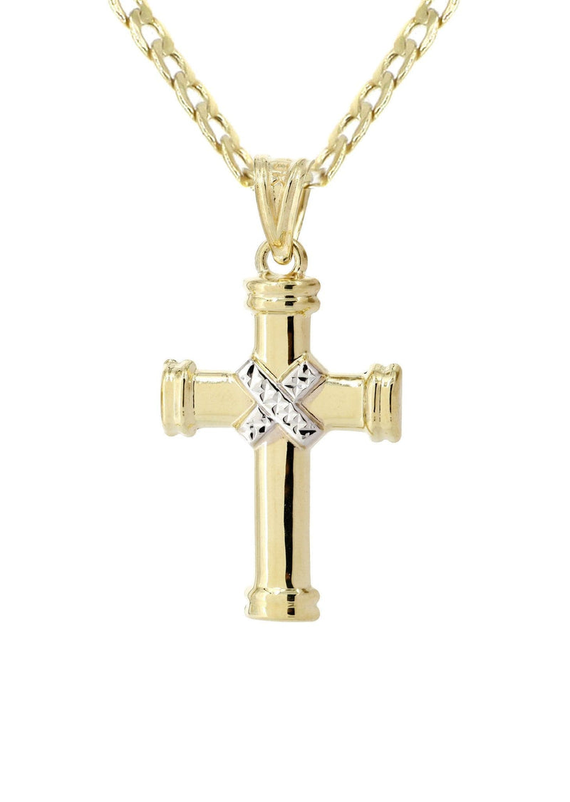 10K Gold Cross  Necklace For Men | 6.12 Grams