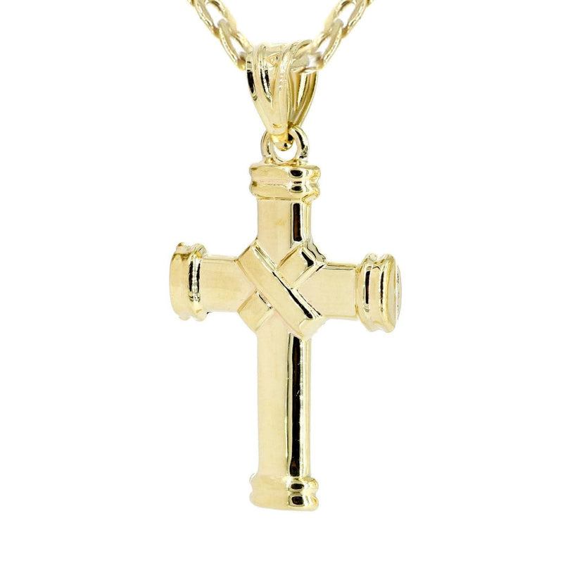 10K Gold Cross  Necklace For Men | 6.12 Grams