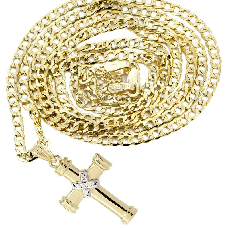 10K Gold Cross  Necklace For Men | 6.12 Grams