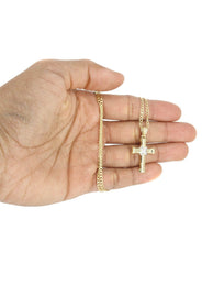10K Gold Cross  Necklace For Men | 6.12 Grams