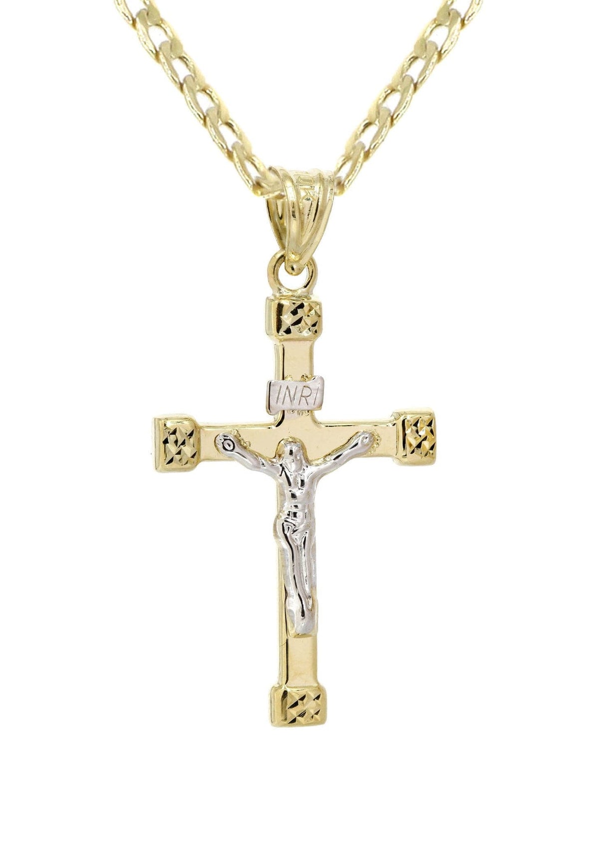 10K Gold Crucifix / Cross  Necklace For Men | 6.17 Grams
