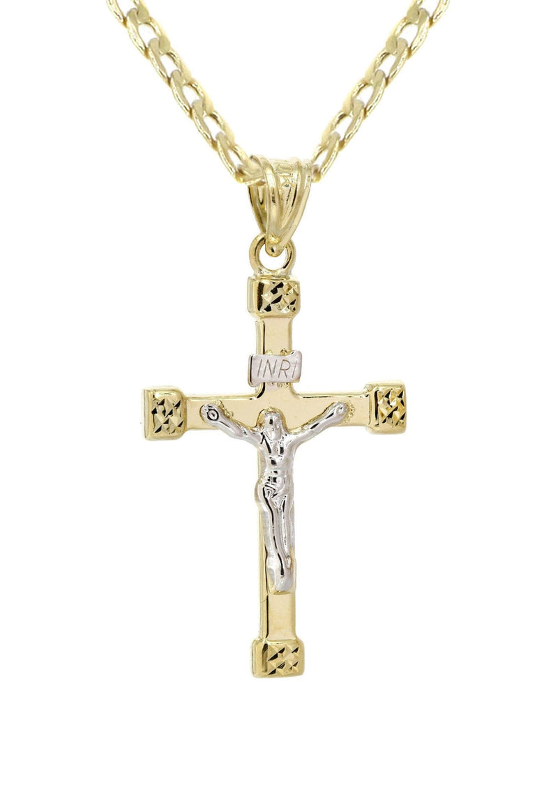 10K Gold Crucifix / Cross  Necklace For Men | 6.17 Grams