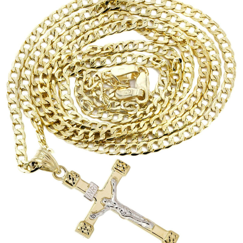 10K Gold Crucifix / Cross  Necklace For Men | 6.17 Grams