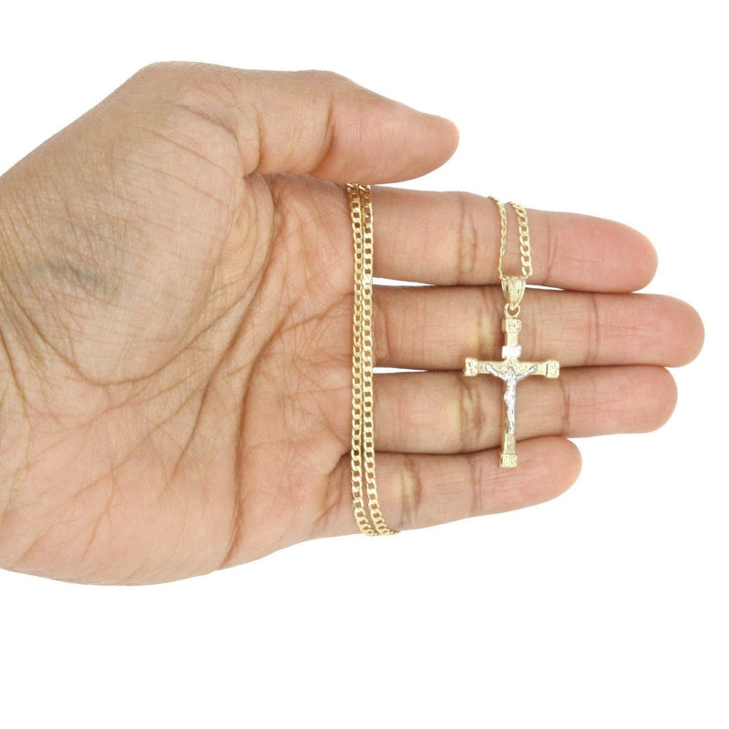 10K Gold Crucifix / Cross  Necklace For Men | 6.17 Grams