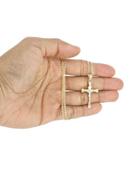 10K Gold Crucifix / Cross  Necklace For Men | 6.17 Grams