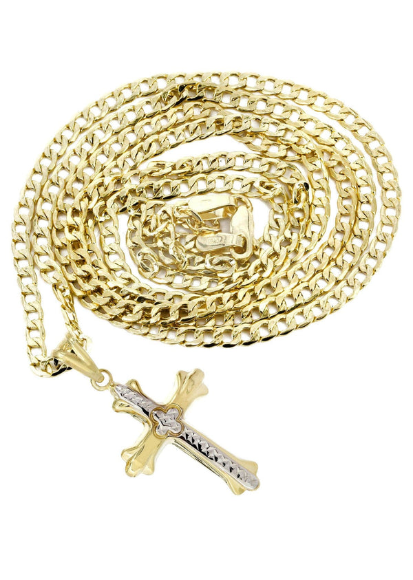 10K Gold Cross  Necklace For Men | 5.81 Grams