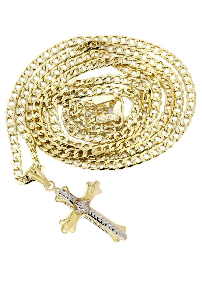 10K Gold Cross  Necklace For Men | 5.81 Grams