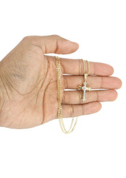 10K Gold Cross  Necklace For Men | 5.81 Grams