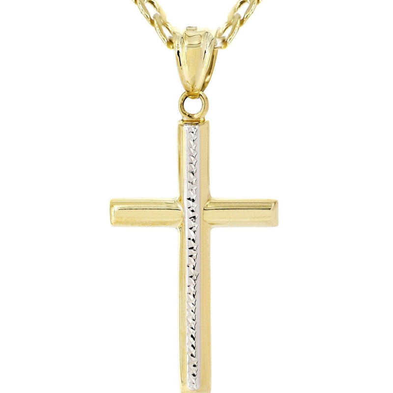 10K Gold Cross Necklace For Men | 6.5 Grams