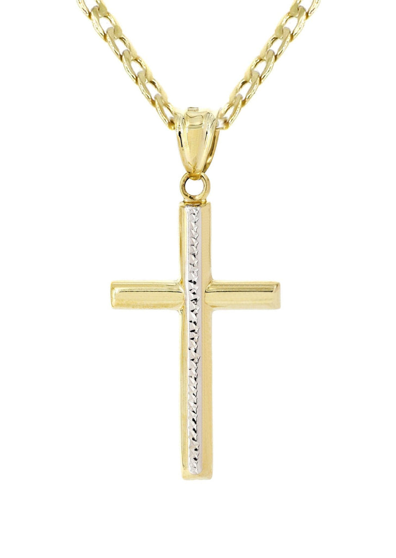 10K Gold Cross Necklace For Men | 6.5 Grams