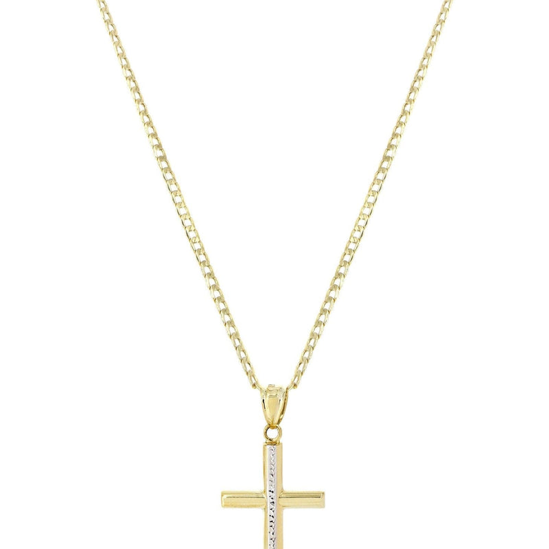10K Gold Cross Necklace For Men | 6.5 Grams