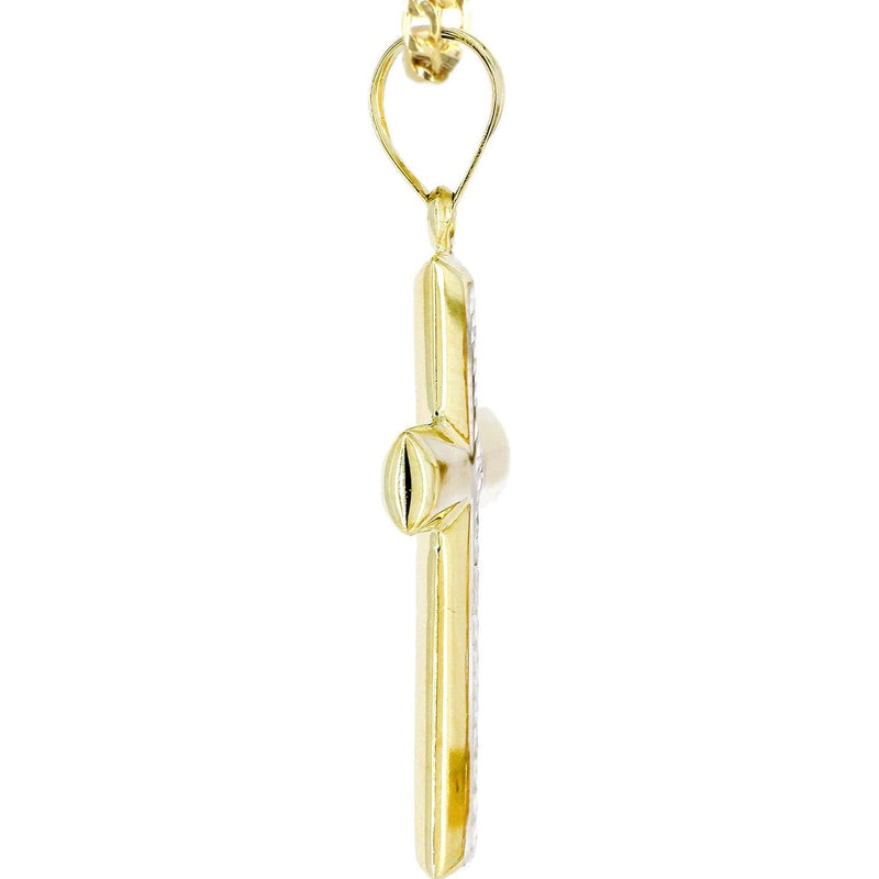 10K Gold Cross Necklace For Men | 6.5 Grams