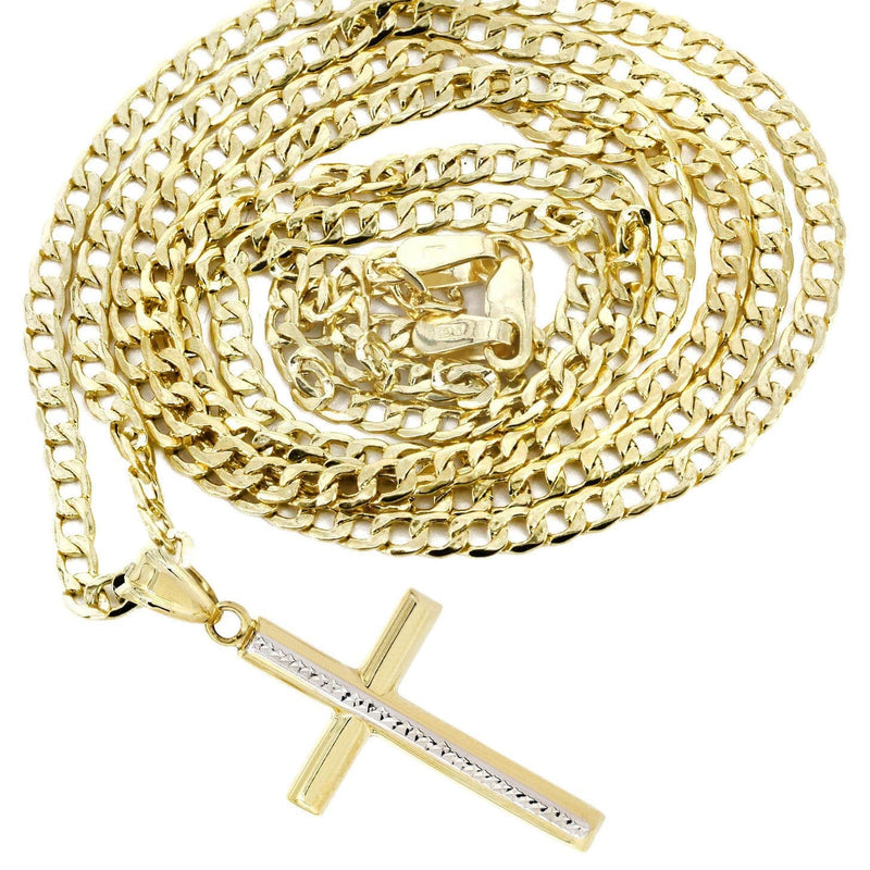 10K Gold Cross Necklace For Men | 6.5 Grams