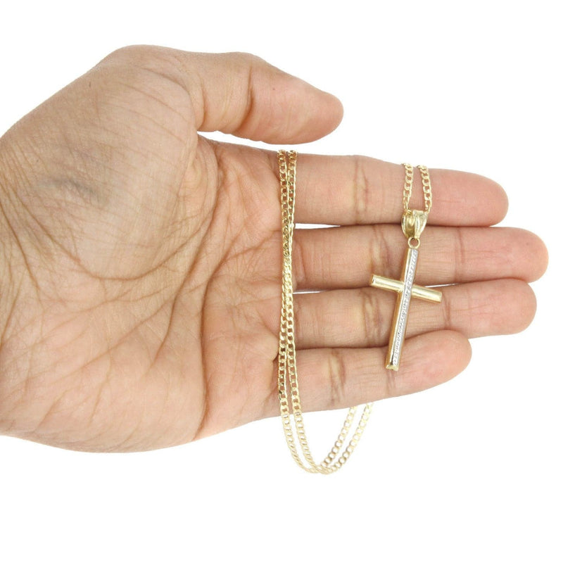 10K Gold Cross Necklace For Men | 6.5 Grams