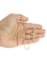 10K Gold Cross Necklace For Men | 6.5 Grams