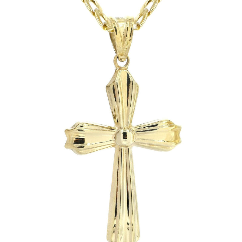 10K Gold Cross Necklace For Men | 6.22 Grams
