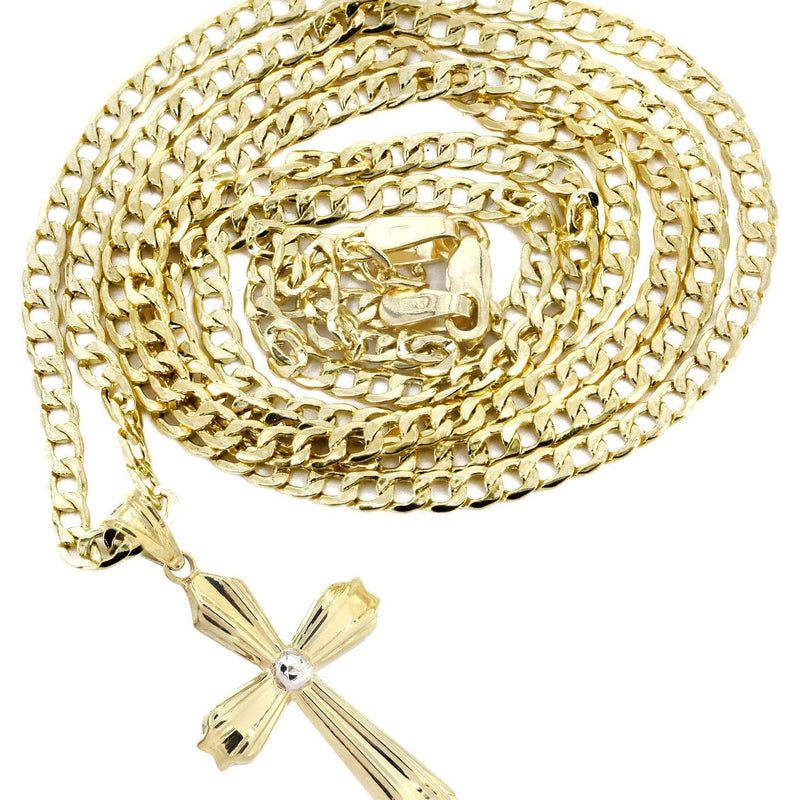 10K Gold Cross Necklace For Men | 6.22 Grams