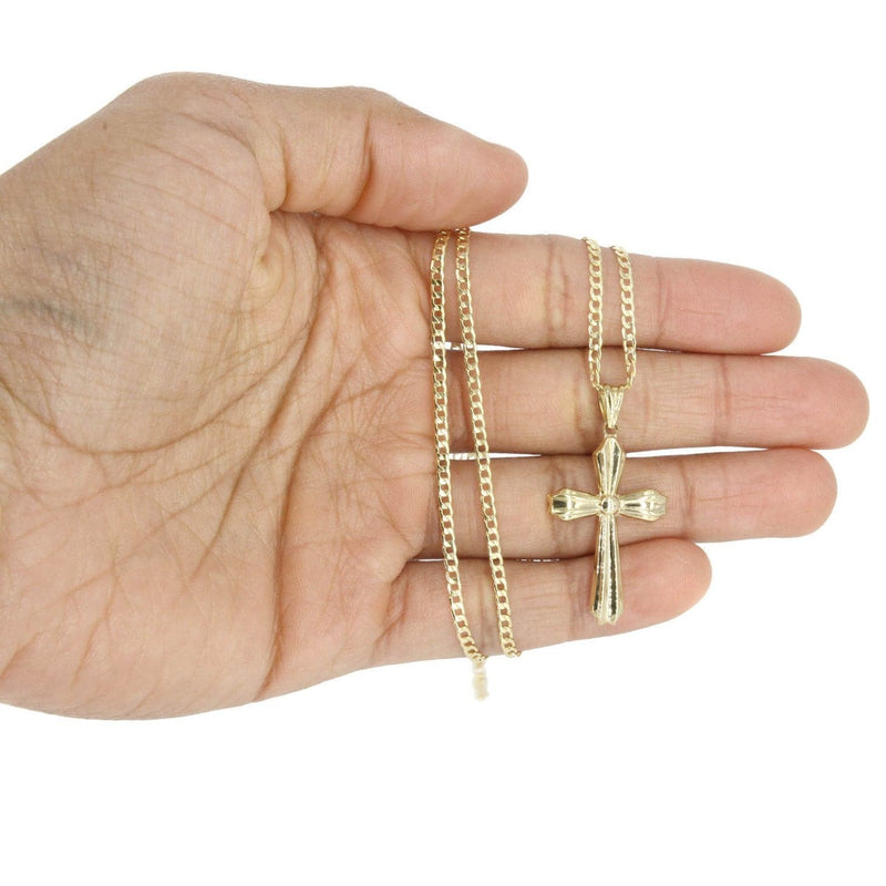 10K Gold Cross Necklace For Men | 6.22 Grams