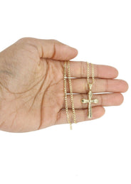 10K Gold Cross Necklace For Men | 6.22 Grams