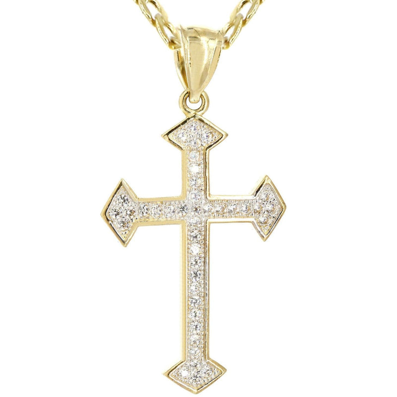 10K Gold Cross Necklace For Men | 6.23 Grams
