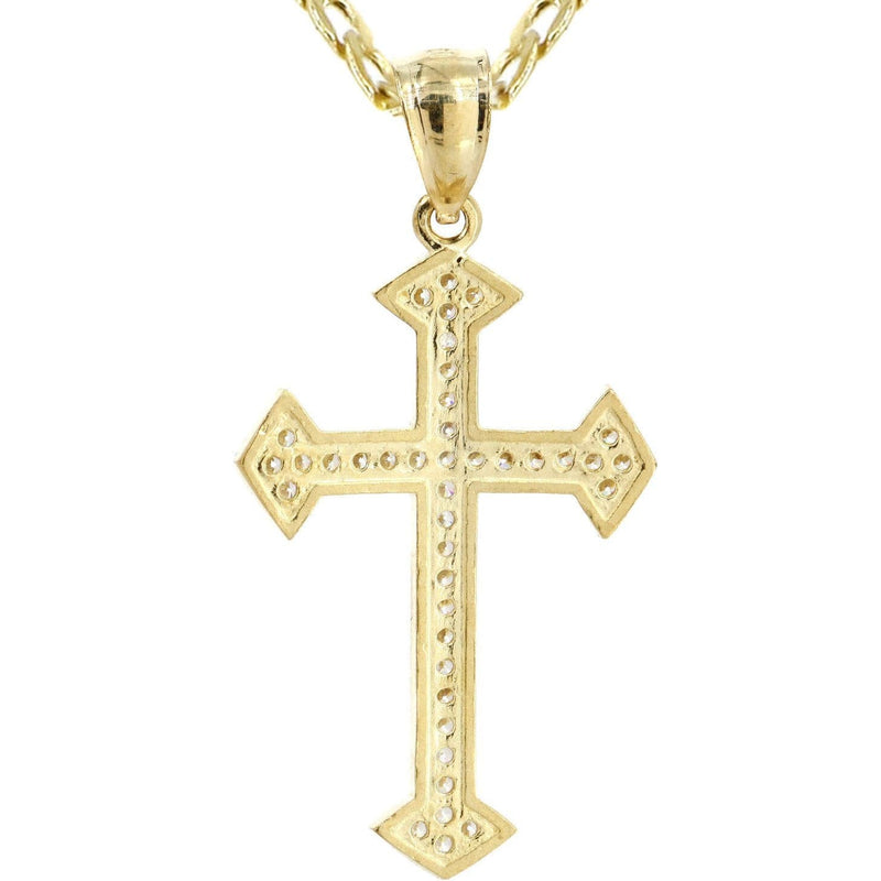 10K Gold Cross Necklace For Men | 6.23 Grams